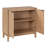 Mid-Century Modern 2 Door Storage Cabinet With Fluted Fronts-586910571