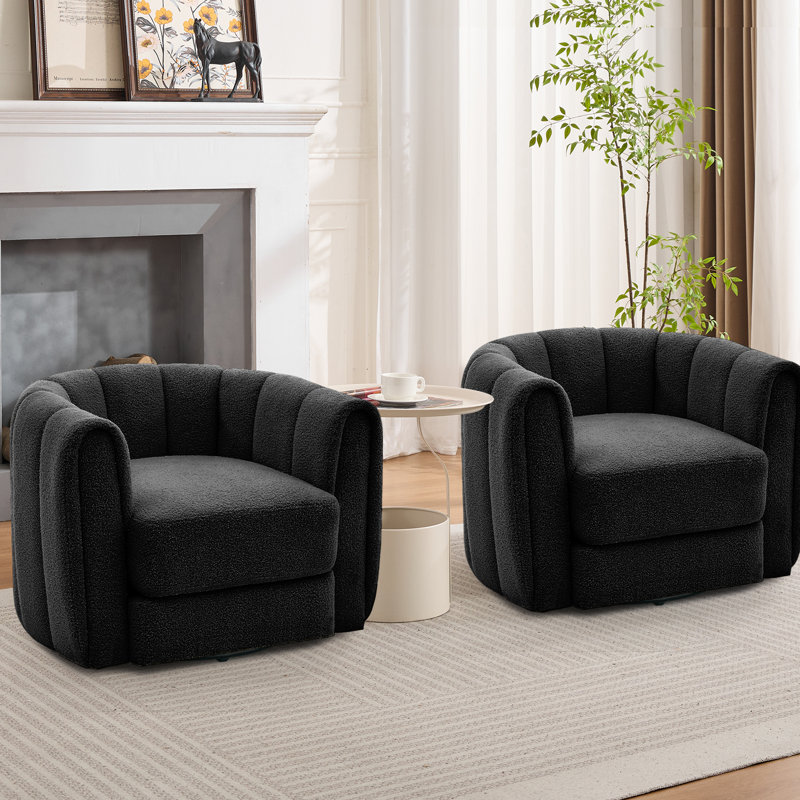 Fauteuil d'appoint pivotant Modern, Noir