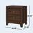 Walnut Finish Nightstand With 2 Ample Drawers