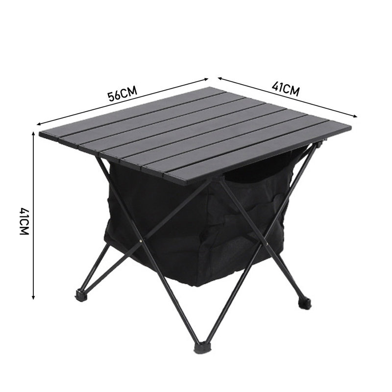 Britani Rectangular Metal Folding Outdoor Camping Table , cm W cm D, 41" H x 56" W x 41" D