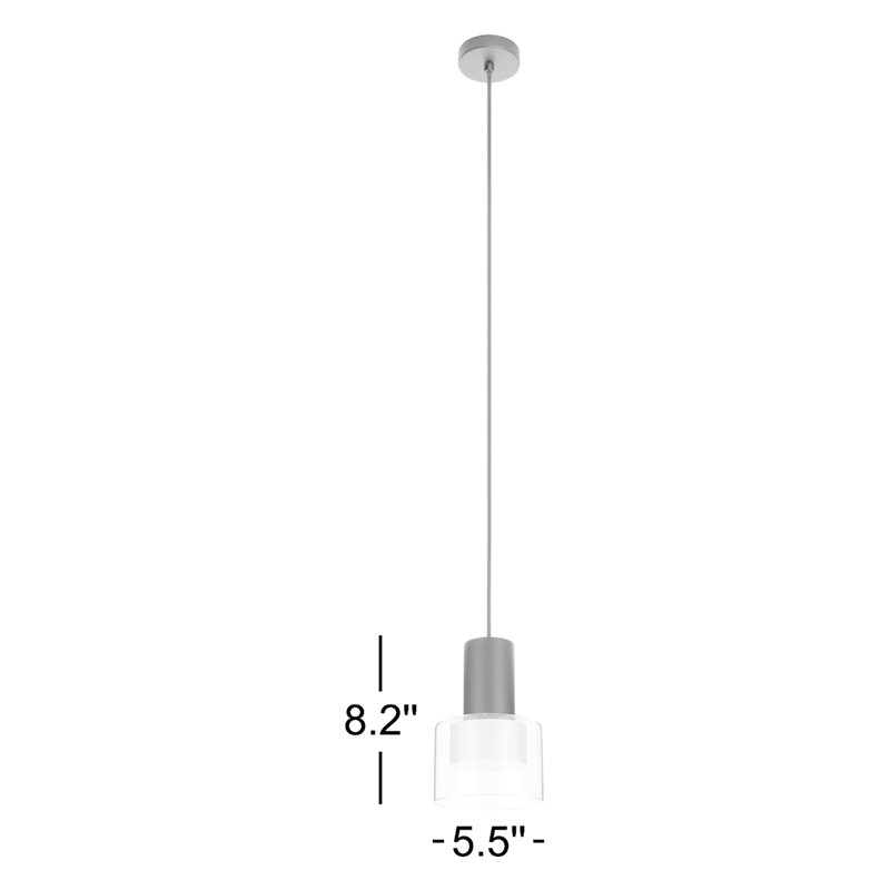 Luminaire suspendu tambour simple à 1 lumière Casey