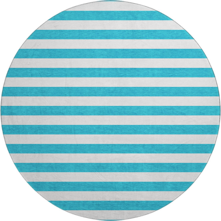 Premium Machine Washable Cerrito AMF528 Teal Rug