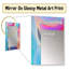 Transitionnel rose et bleu formes IV - miroir mural formes transitionnelles, miroir décoratif rose, impression d'art en métal-507946238