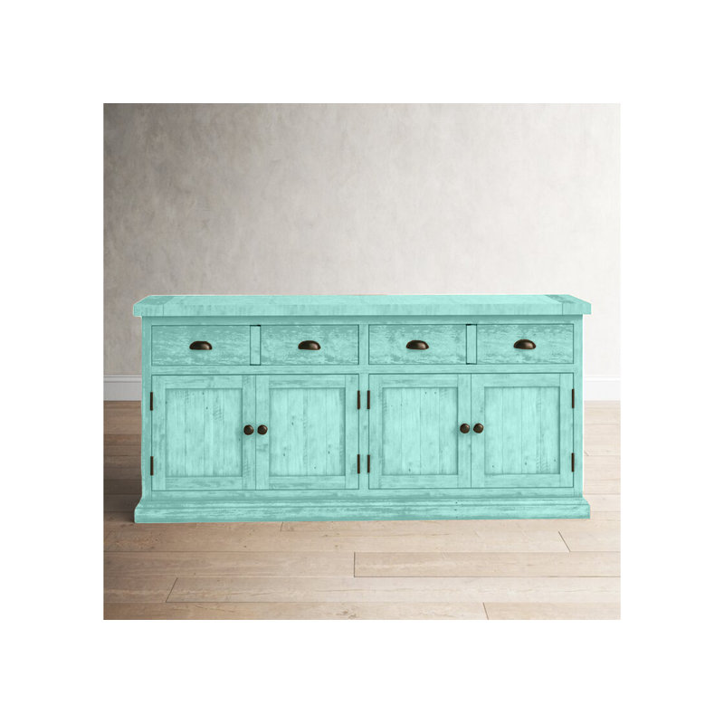 Annata 70'' Solid Wood Sideboard, Aqua Fiesta