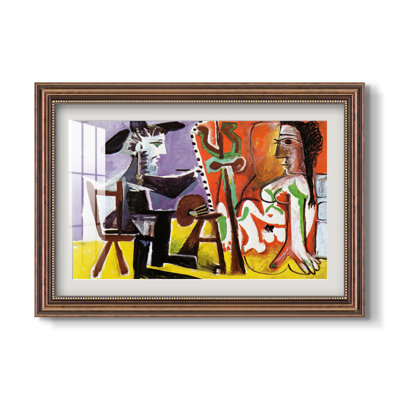 Le Peintre et son Modèle, 1963 - Pablo Picasso - Reproduction encadrée sur mesure