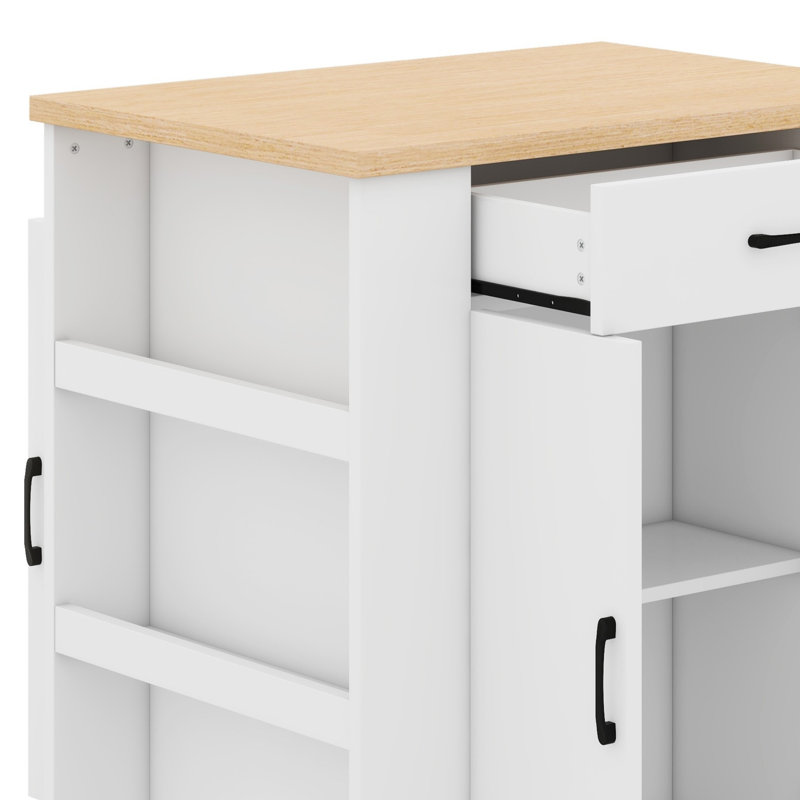 Versatile Extendable Island Console With Storage And Multi-Scene Leisure & Dining Space