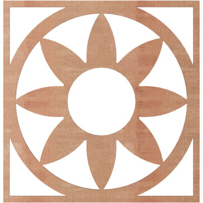 32"OD x 11 1/8"ID x 1/4"T Blume Wood Fretwork Pierced Ceiling Medallion, Hickory