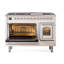 ILVE UN48FNMPEGG Nostalgie II Noblesse 48 inch Dual Fuel Range (8 Sealed Burners + Griddle, Triple Glass Door)-264993568-264993572-264993625