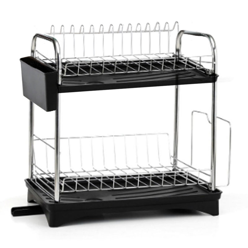 Bramlett Rinse Basket, Steel/Black