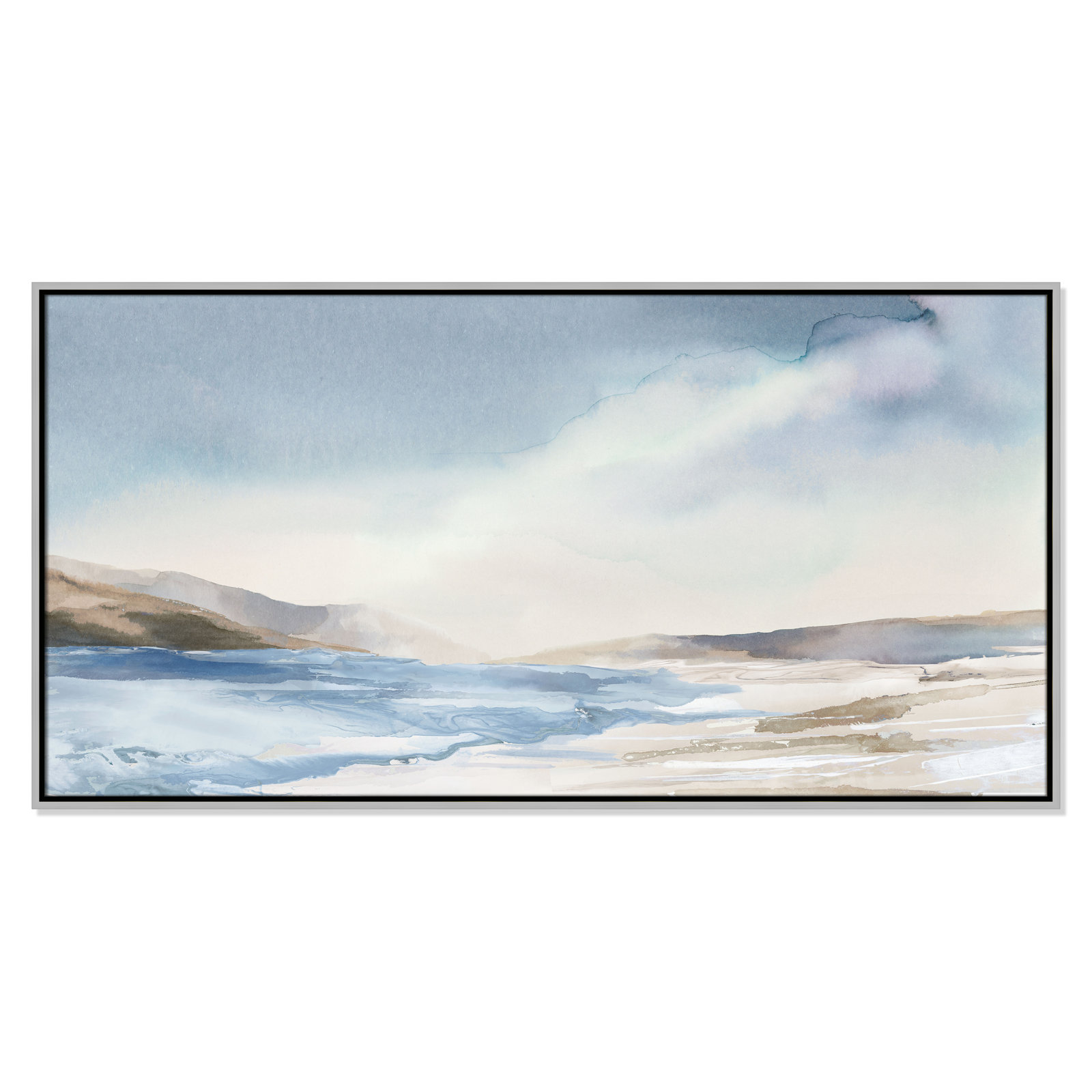 Coralie "Mystic Shores" Print, 25.5" H x 49.5" W, Silver