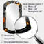 Grand miroir mural noir et orange Citrine Sunburst Geode II - Stone Geode-107247466
