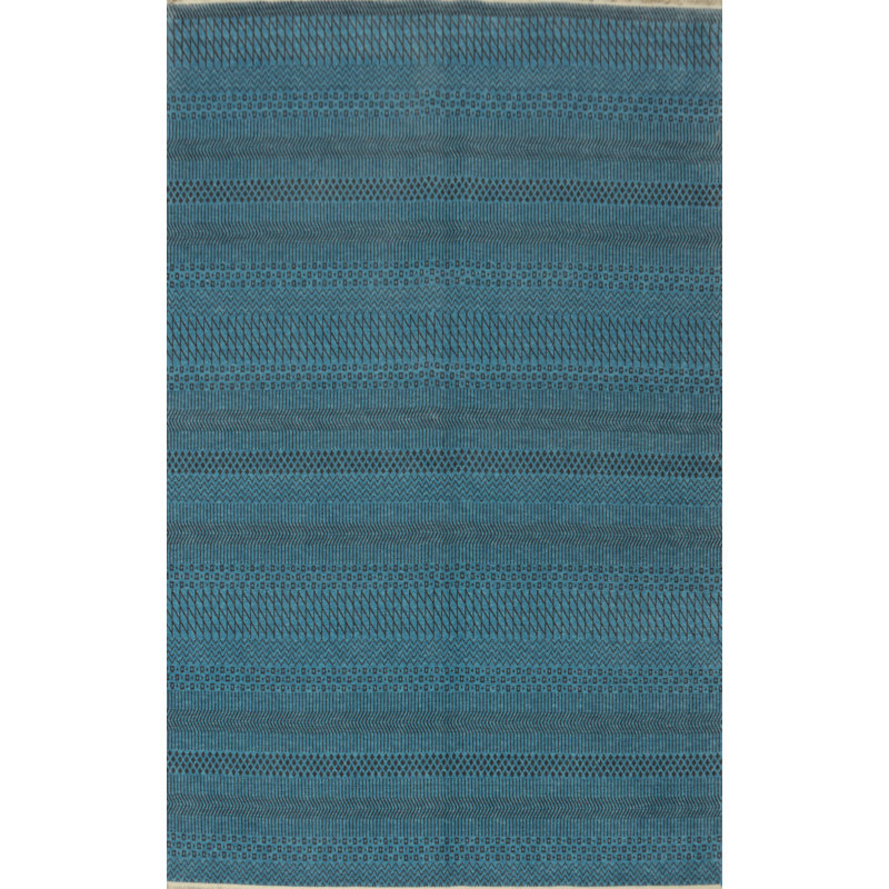 Tapis bleu Gabbeh 6 x 9