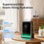 Humidificateur intelligent 8L DREO, 80 heures d'autonomie, brume chaude et froide jusqu'à 600 pi², contrôle précis de l'humidité, 1500 lumières RVB et 28 dB