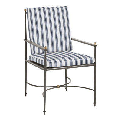 Roma Wrought Aluminum Outdoor Arm Chair