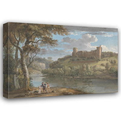 "Bothwell Castle, from the South" by  Paul Sandby - Gallery Wrap Canvas Wall Art