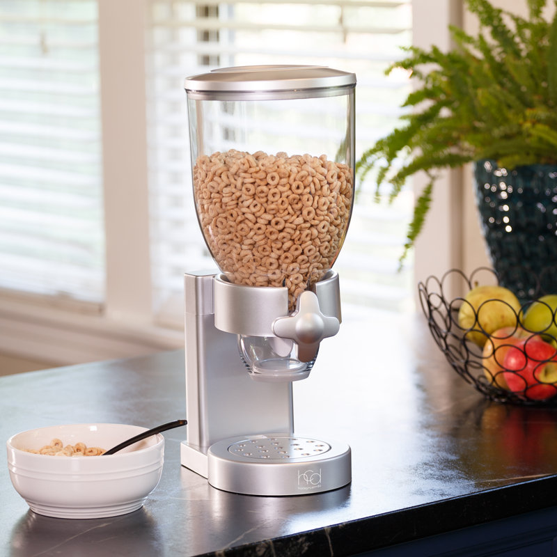 Silver Chrome Single Food Dispenser with BPA-Free Finish