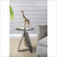 Table basse en aluminium d'inspiration naturelle pour le salon, style transitionnel avec finition argent antique