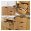 Buffet 60 po en noyer moderne avec portes à fermeture douce et tablettes réglables Rivington
