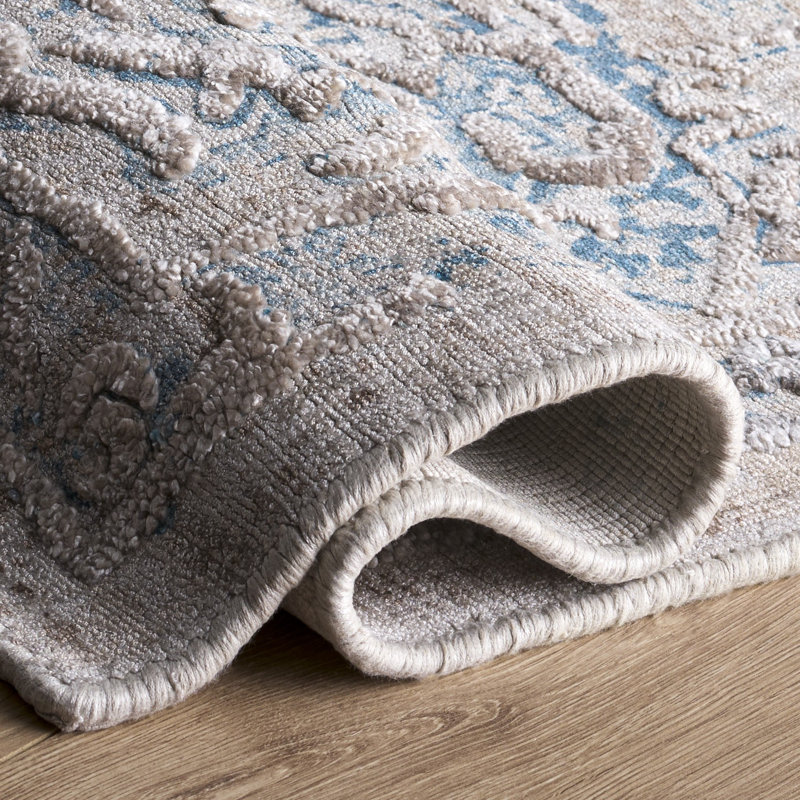 Tapis oriental tissé à la main Bedford, Rectangle 8 pi 0 po x 10 pi 0 po