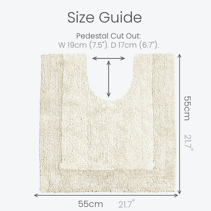 Fredrico Reversible Pedestal Mat, Cream