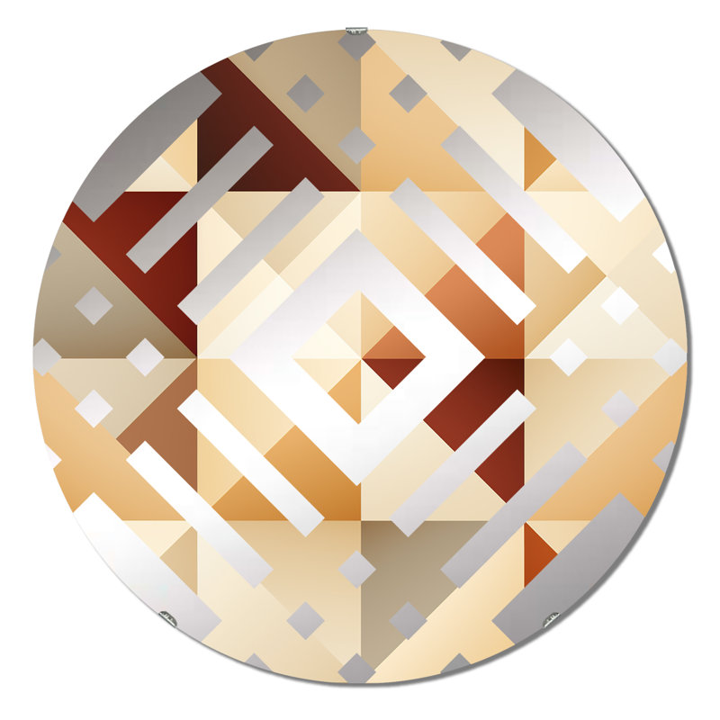 Geometric Harmony - Miroir décoratif à losanges, 31,4 po x 31,4 po