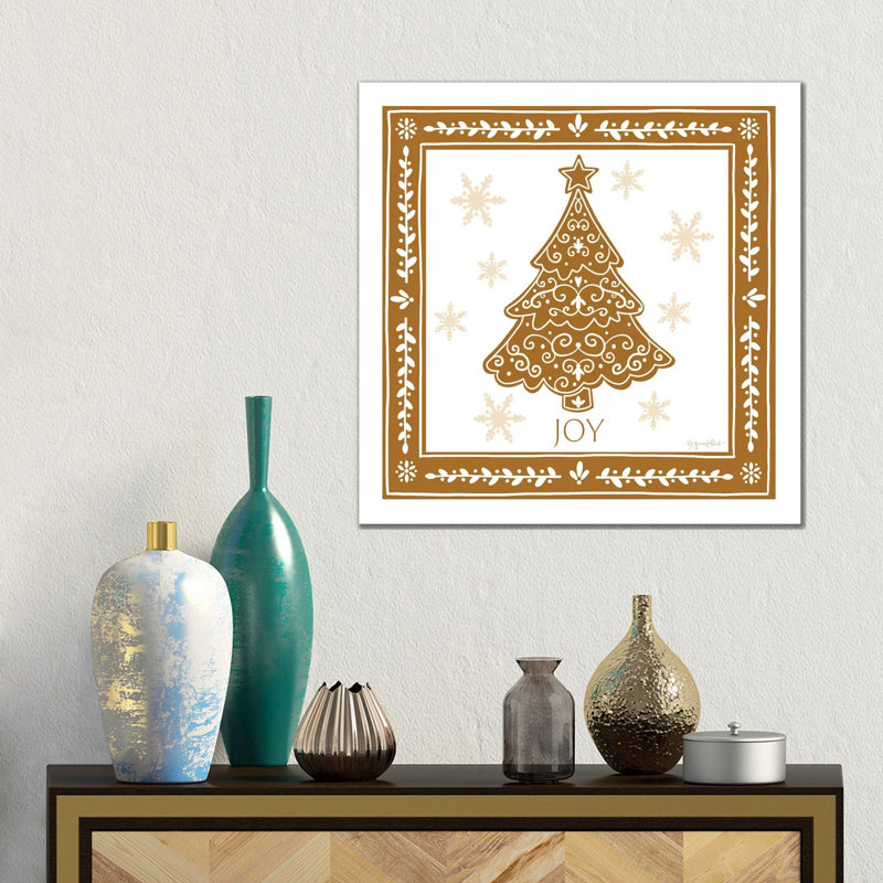 Arbre de Noël en pain d'épice - reproduction d'art murale - toile encadrée, Toile tendue, Ne s’applique pas