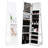 Modern Rotatable Jewellery Armoire With Full-Length Mirror And Secret Compartment