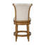  Tabouret de comptoir pivotant 26 po en chêne vieilli avec tissu sable Runyan-131154105-131154104