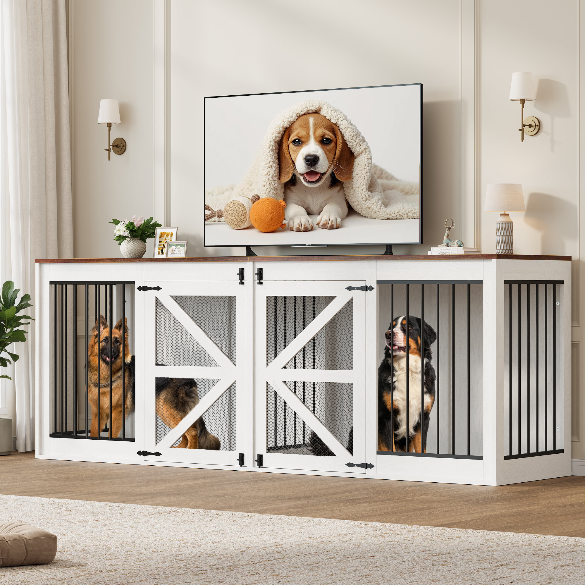 Photo inspiration: Fresh Look at Tucker Murphy Pet 94 5 Double Dog Crate Furniture For
