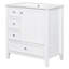 Meuble-lavabo avec lavabo, une armoire et trois tiroirs-129240318