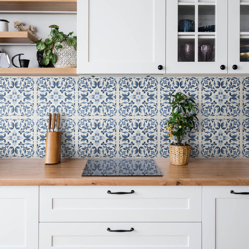 Self Adhesive Vinyl Splashback Wall Panel Sticker Tile Peel Stick 100x50 cm Decorative leaves