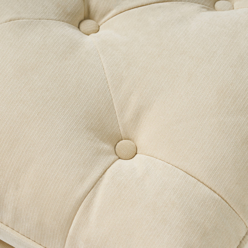 28.65In Deep With Pillow Top - Ideal For Extra Seating Cream Fabric Radiant Brightens Living Room