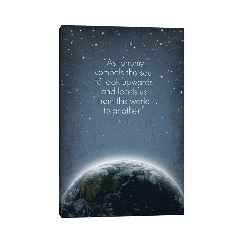 Plato Astronomy Quote - Wrapped Canvas Print, 20.32 cm H x 30.48 cm W