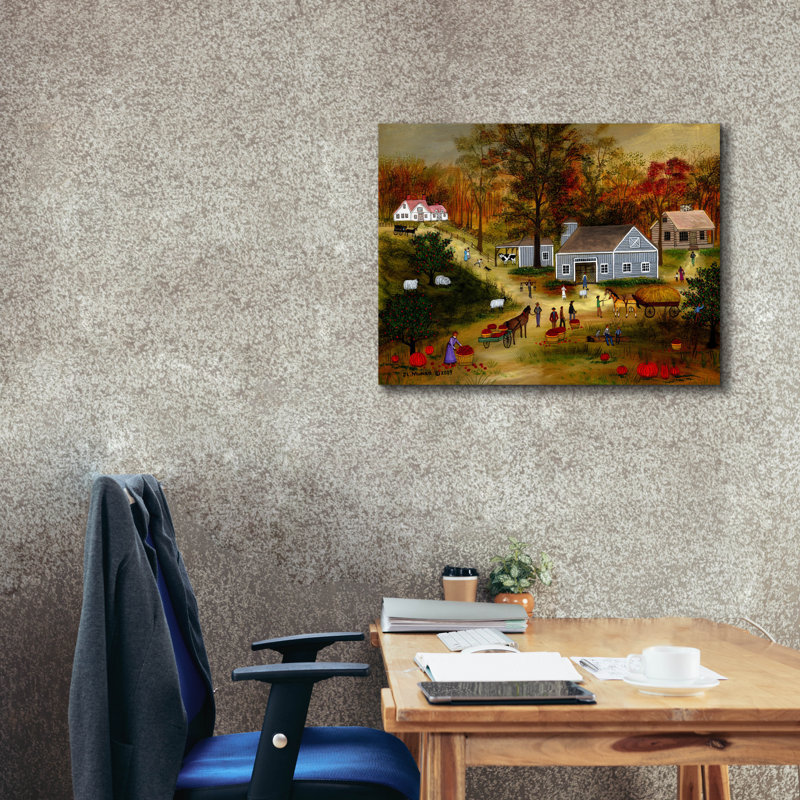 "Epic Graffiti" Autumn Harvest "par JL Munro, art mural sur toile, 34 po x 26 po, H 26 po x l 34 po