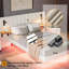 4ft6 Upholstered Bed With 2 Bedside Lamps,charging Socket-316416558-316416529