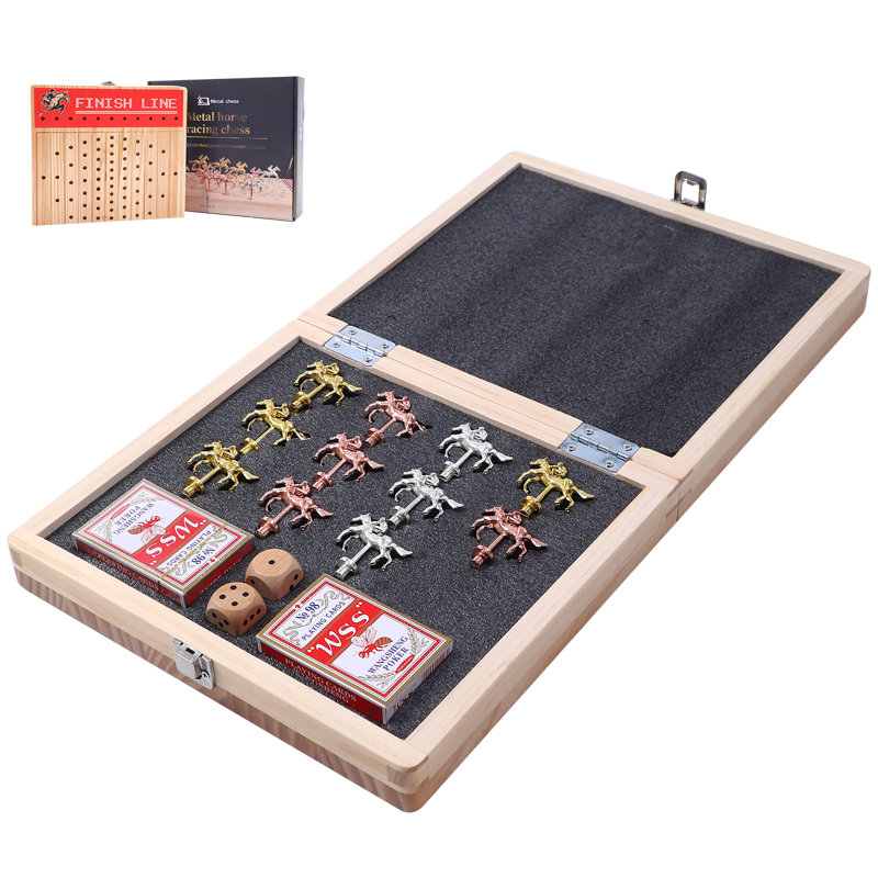 MUKE 2 Player Wood Horse Race