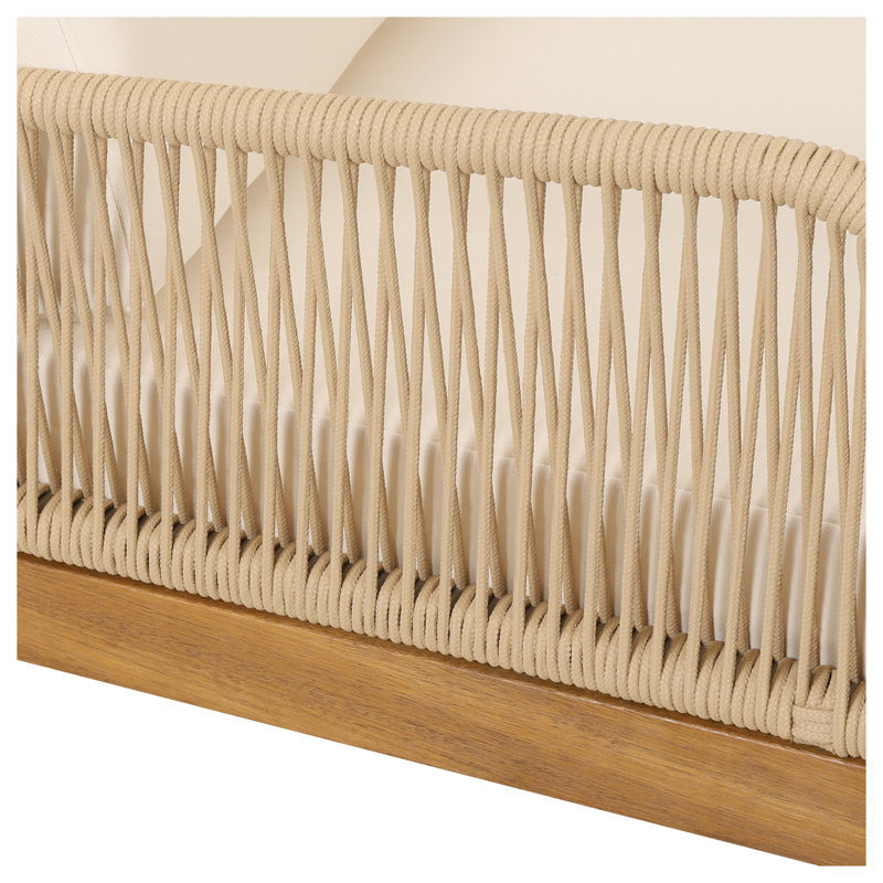 Fauteuil club en bois d'acacia tressé Annisa