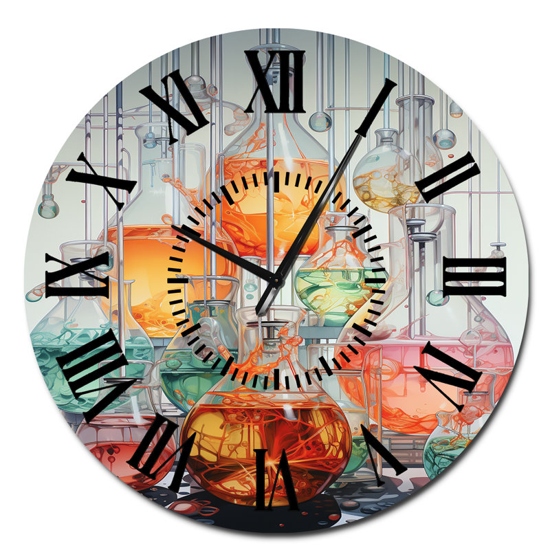 Horloge murale à laboratoire noir, Surdimensionné