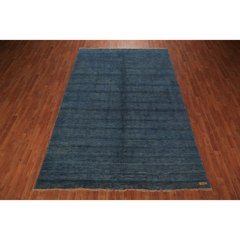 Tapis oriental moderne bleu Gabbeh 7 x 10