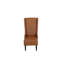 Fauteuil d'appoint moderne à oreilles en similicuir avec revêtement capitonné et pieds en bois massif