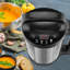 Mélangeur à soupe 1,6 L 4-en-1 multifonctionnel 1,6 L avec modes lisse, épais, mélange et nettoyage, détection de trop-plein