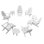 Ensemble de conversation avec chaises multiples 12 pièces Anette