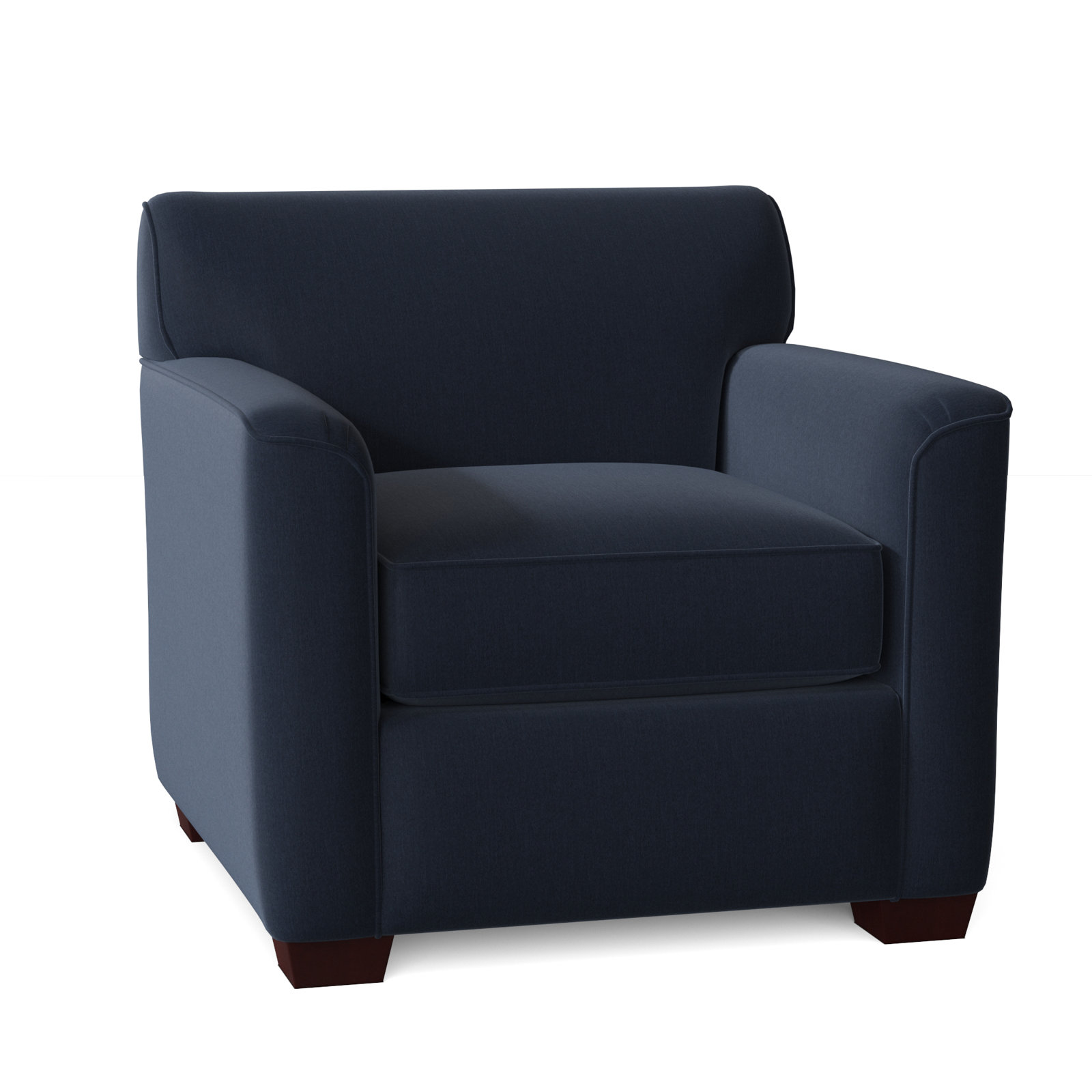 Keaton Upholstered Armchair, Peyton Navy Performance Twill, Yes
