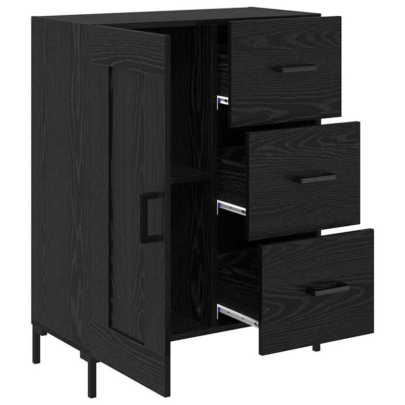 Rectangle Sideboard Accent Chest, Black Oak