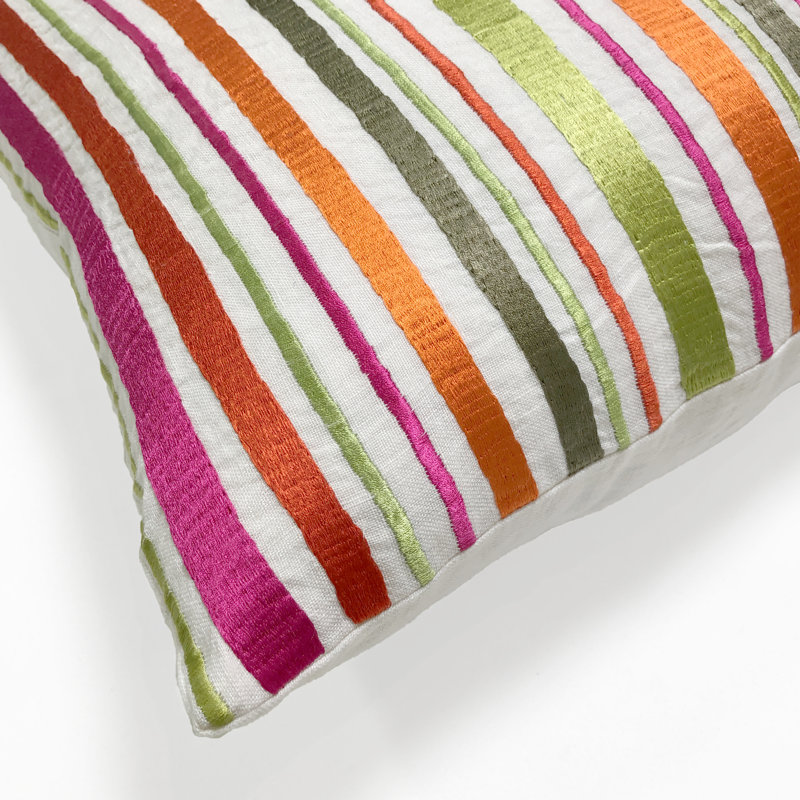 Striped Linen Throw Pillow