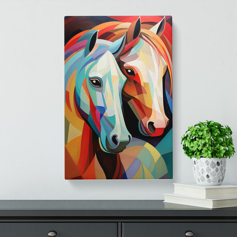 Pony Cubism - No Frame Print, 76cm H x 50cm W x 3cm D