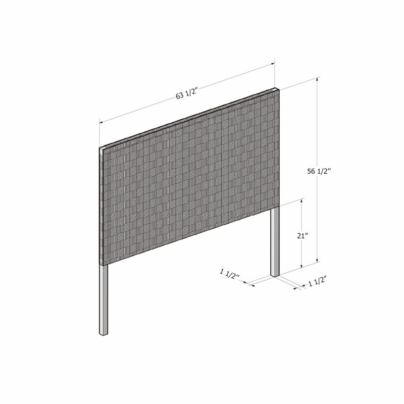 Balka Solid Wood Headboard, Matte Black