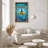 Mindset Is Everything Fish With Shark Fin Underwater City Canvas Wrapped Wall Art Oil Painting Print Set Of 1-91714040