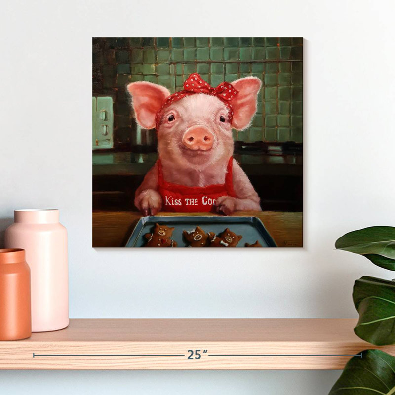 Crowle Gingerbread Pigs, 16" H x 16" W