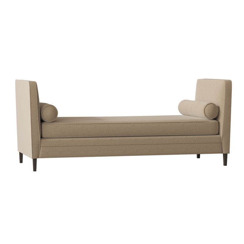 Banc rembourré Lydia, Naturel Encore, Brun acajou